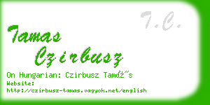 tamas czirbusz business card